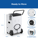 110L Commercial Dehumidifier with Pump and Drain Hose | MOISWELL Explorer UK90