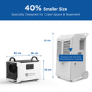 75L Commercial Dehumidifier with Drain Hose for Crawl Spaces&Basements | MOISWELL Explorer UK50