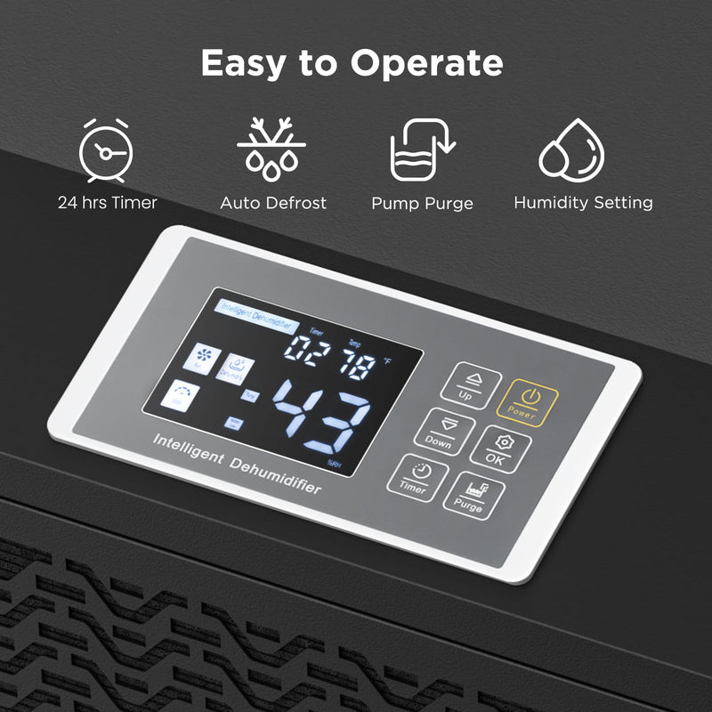 170 Pints Commercial Dehumidifier with Pump and Drain Hose | MOISWELL Explorer VP170